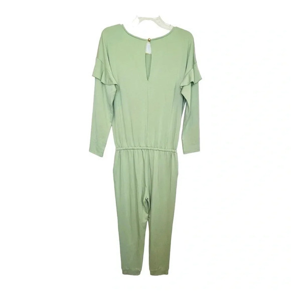 Matilda Jane Resting Day Romper Green Long Sleeve Ruffle Women Size Small NWT - Picture 8 of 16